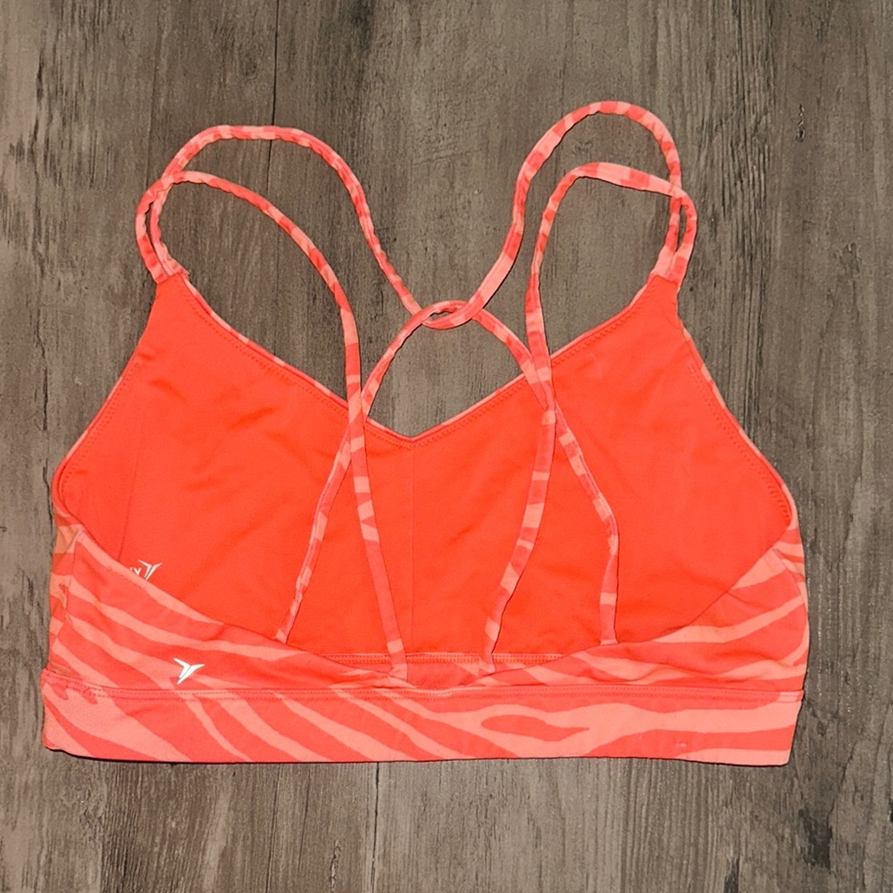 Old Navy Pink Sports Bra with Zebra Stripes - Picture 3 of 4